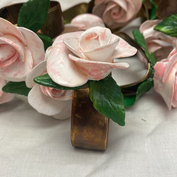 Elegant Pink Rose Napkin Rings- set of 12 - Picture 7 of 16